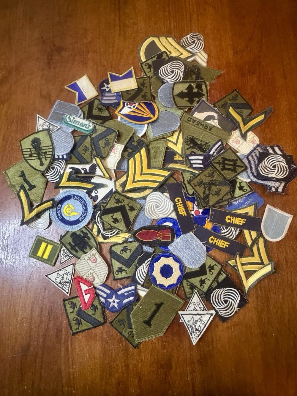 Lot of 2 Many To Count World War WW2 Era Various Military Patches